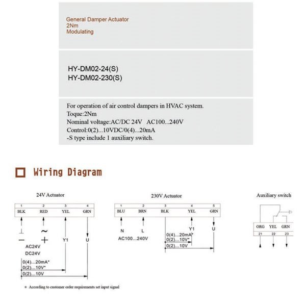 electric valves HY-DB